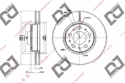 Тормозной диск DJ PARTS BD2008